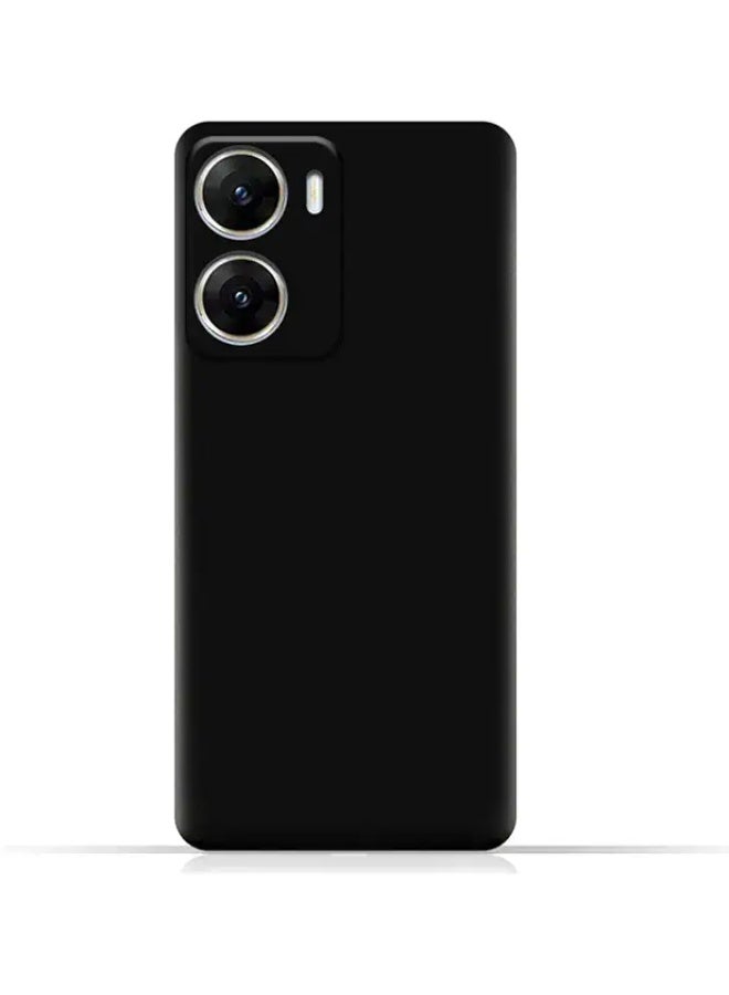 Protective  Cover For Vivo V29E , Slim Fit Soft Back TPU Case Flexible Silicone Cover Compatible For Vivo V29E - Black